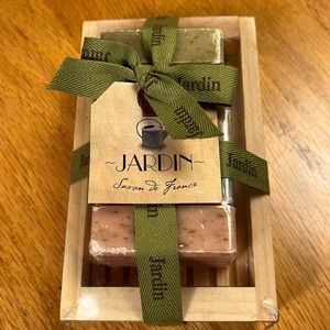 Jardin imported French soaps.  Five 40 g bars in original packaging.
